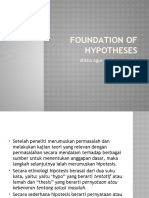 FOUNDATIONS OF HYPOTHESES