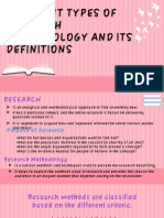 Different Types of Research Methodology