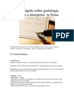 Curso Rapido Sobre Grafologia