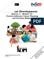 Personaldevelopment q2 Mod10 Factorsinfluencecareerplanninganddecisionmaking v2 2