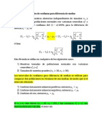 Intervalos de Confianza para Diferencia de Medias