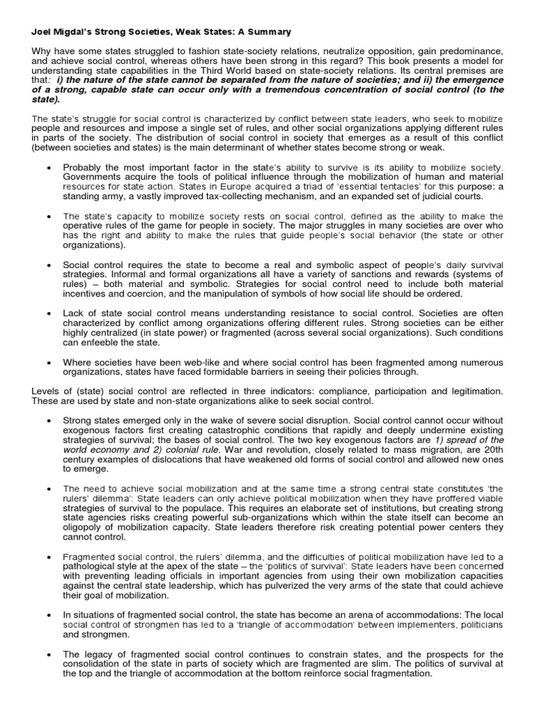 Understanding State-Society Relations | PDF | Society | Power (Social ...