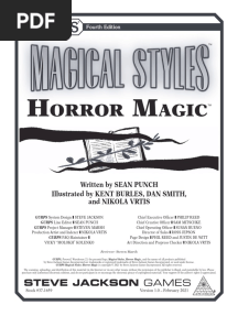 Orror Agic: Steve Jackson Games