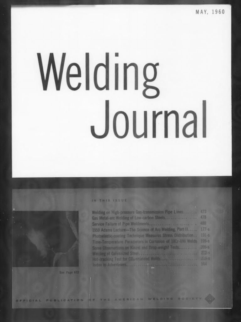 Welding Journal 1960 5 | PDF | Construction | Welding