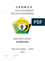 Laporan Pegawai Honorer Pahruddin April-juni 2021