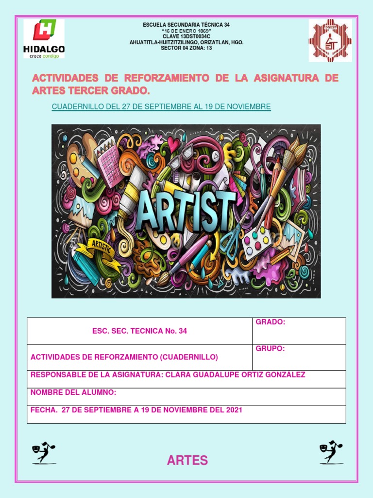 Cuadernillo Tercer Grado Artes | PDF | Color | Publicidad