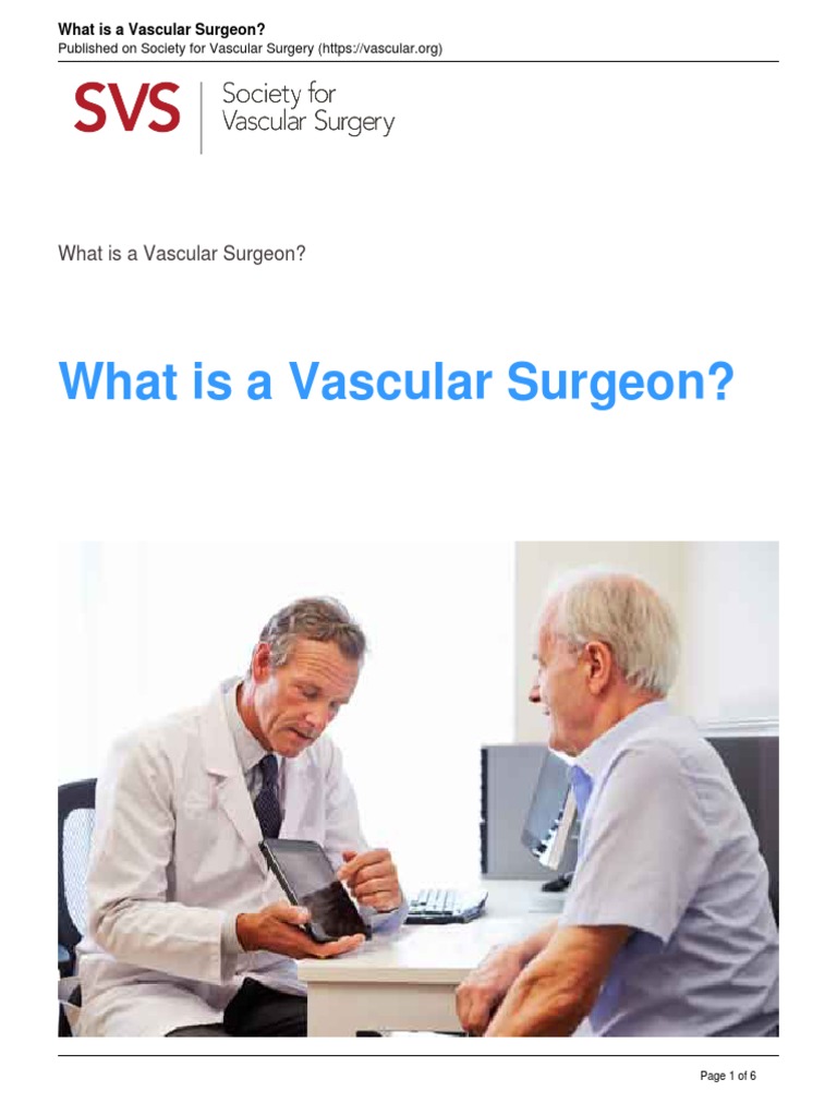 Society For Vascular Surgery What Is A Vascular Surgeon 20200625