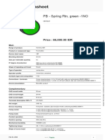 Product Datasheet: PB - Spring RTN, Green - 1NO