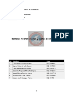 Barreras No Arancelarias y Cuota de Importación