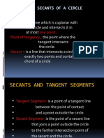 Tangent and Secants of A Circle