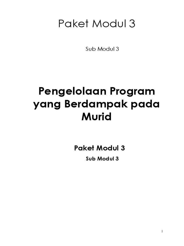 Pengelolaan Program Berbasis Murid | PDF