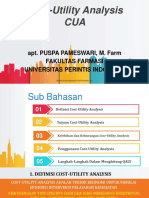 Cost-Utility Analysis CUA: Apt. Puspa Pameswari, M. Farm Fakultas Farmasi Universitas Perintis Indonesia