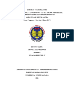 Laporan Tugas Mandiri (7) MK. Kritik Sastra (Penerapan Pendekatan Psikologi Sastra Dalam Mengkritik Puisi Chairil Anwar) Akwila Tulangi