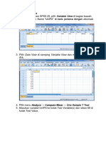 D. Prosedur Analisis: Analyze Compare Mean One Sample T Test