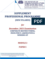 Supplement Professional Programme: For December, 2021 Examination