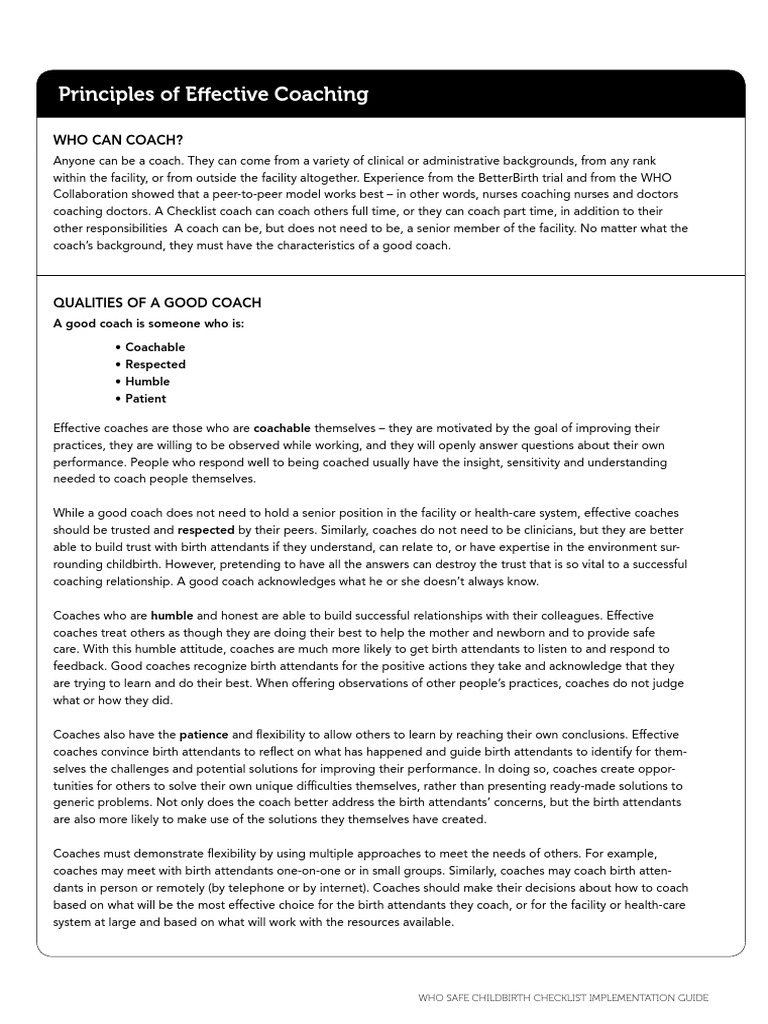 SCC Effective Coaching | PDF | Motivational | Motivation