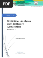 Statistical Analysis With Software Application: Module No. 2