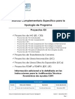 Manual Complementario Específico para La Tipología de Programa Proyectos IDI