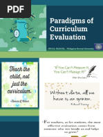 Paradigms of Curriculum Evaluation