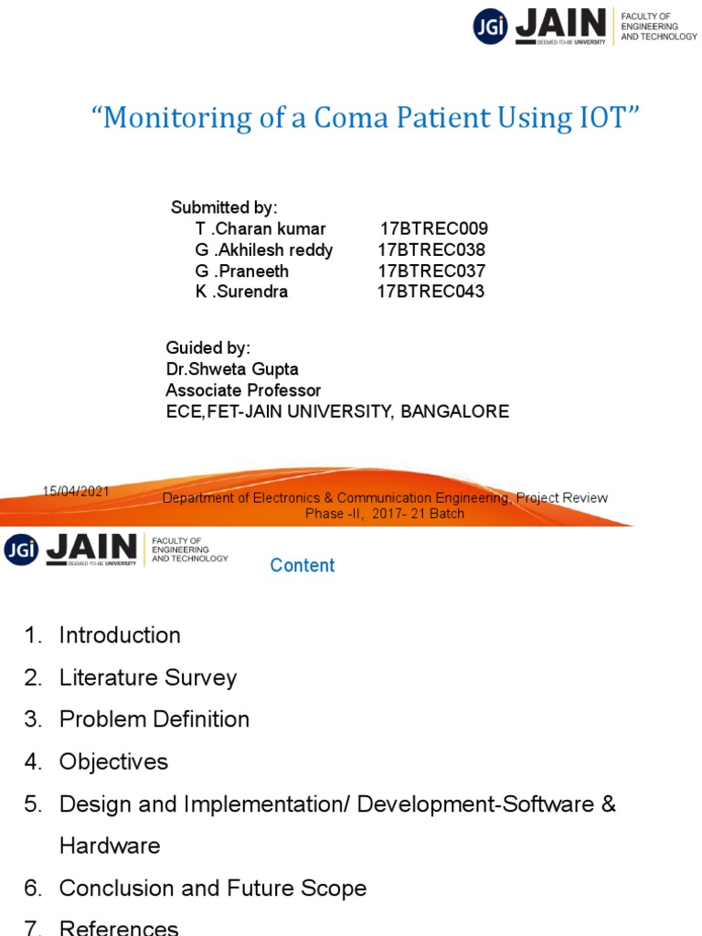 IoT-Based Coma Patient Monitoring System | PDF | Internet Of Things ...
