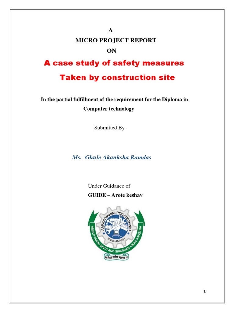 Construction Site Safety Measures Case Study | PDF | Survey Methodology ...
