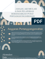 Perencanaan, Akumulasi Data Dan Pelaporan Berdasarkan Pusat Pertanggungjawaban