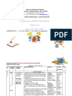 Proiectare Sem 1 Clasa A IIa