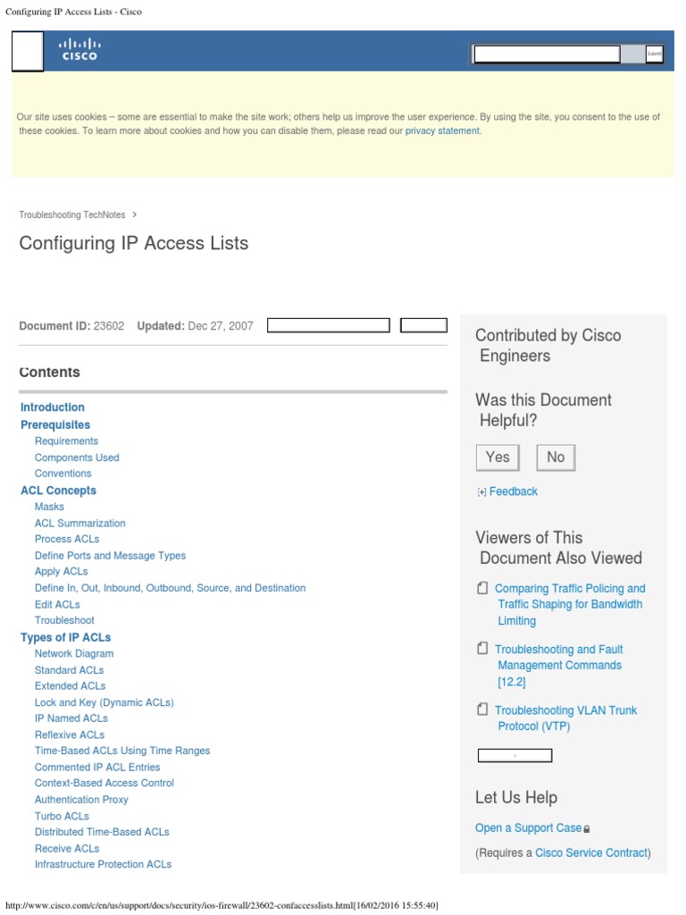 Configuring+IP+Access+Lists+ +cisco | PDF | Internet Protocol Suite ...