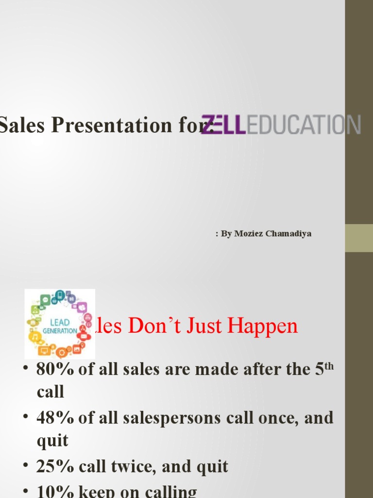 Sales Plan Zell Education PDF Sales Marketing