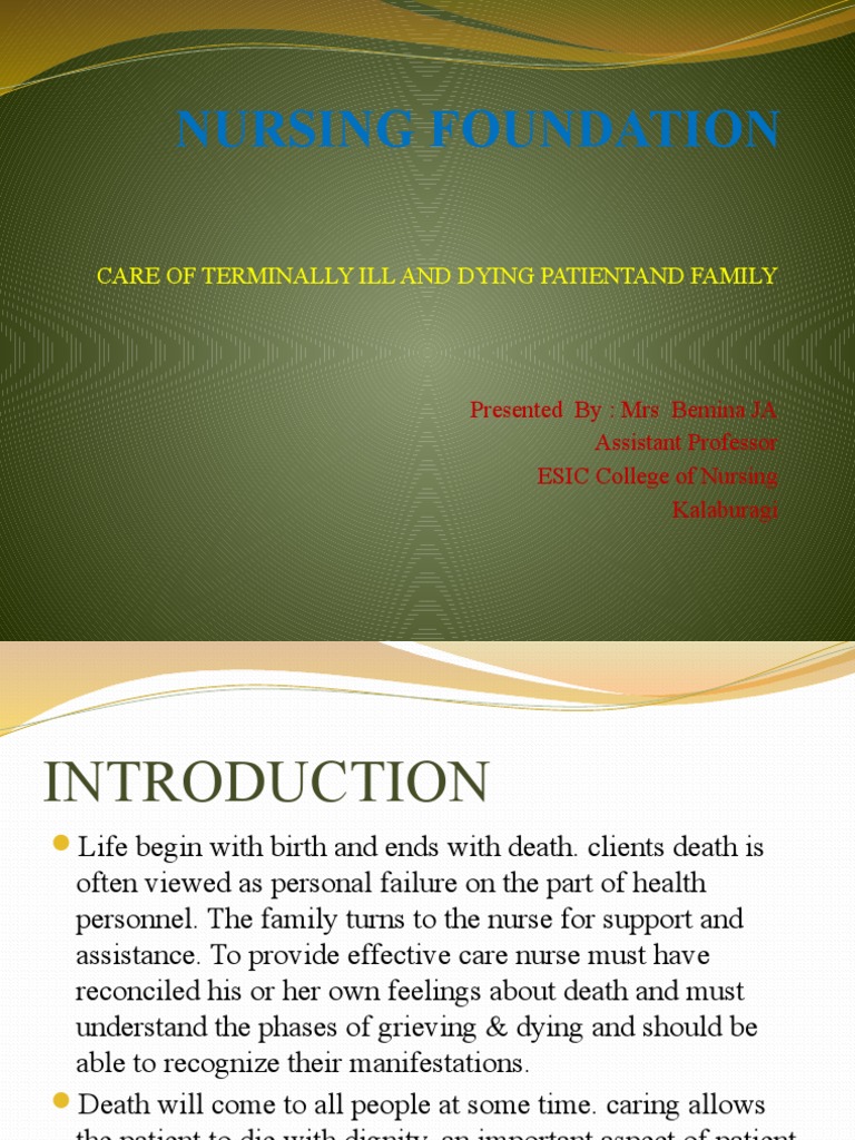 Care of Terminally Ill PDF Terminal Illness Organ Donation