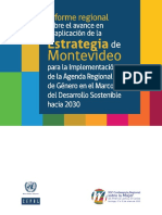 Informe Regional Sobre El Avance en La Aplicación de La Estrategia de Montevideo Para La Implementación de La Agenda Regional de Género en El Marco Del Desarrollo Sostenible Hacia 2030