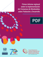 Primer Informe Regional Sobre La Implementación Del Consenso de Montevideo Sobre Población y Desarrollo