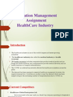 Operation Management Assignment Healthcare Industry