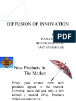 Diffusion of Innovation: BY Pooja Patnaik Debi Prasad Sahu Ajay Kumar Kar