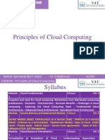 Principles of Cloud Computing: Scope Dr. S Raghavan Winter-Semester2021-2022