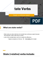 State Verbs: Simple Vs Continuous Aspect