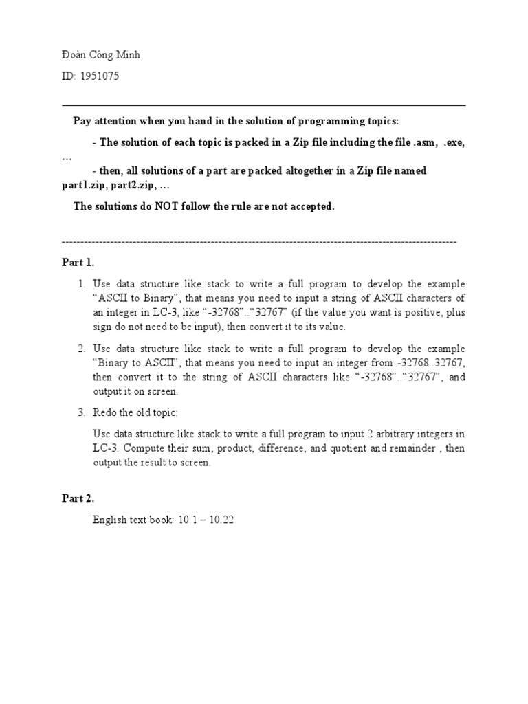 Introduction To Computing Systems - Homework 4 | PDF | Software ...
