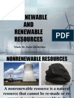 Geography PPT About Non-Renewable and Renewable Resources