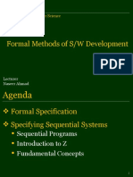 Formal Methods of S/W Development: Department of Computer Science