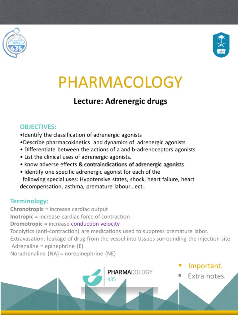 Adrenergic Agonists Overview and Uses | PDF | Norepinephrine | Stimulant