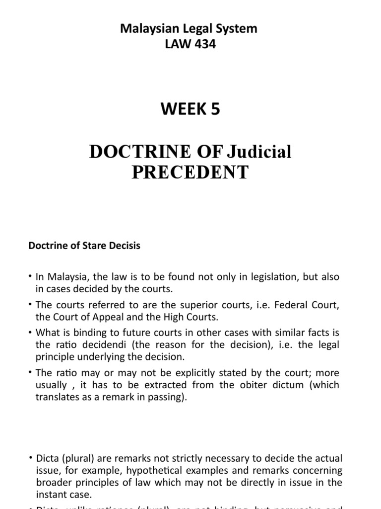 Judicial Precedent: Types And Doctrine Of Judicial Precedent – Netzdot