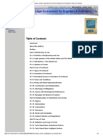 Contracts and The Legal Environment For Engineers - Architects - Table of Contents