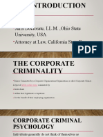 Corporate Criminality and its Regulation