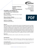 A Cultural Constraints Theory of Police Corruption - Understanding The Persistence of Police Corruption in Contemporary Indonesia