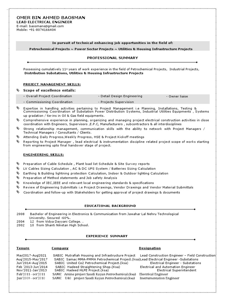 Electrical Project Management Expertise | PDF | Electrical Substation ...