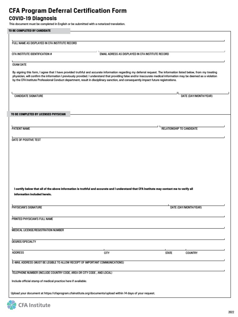 Covid Certification Form | PDF