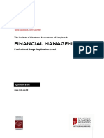 ICAEW 2009 - Financial Management (Question Bank)