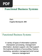 Functional Business Systems: Oleh: Angelia Merdiyanti, MM