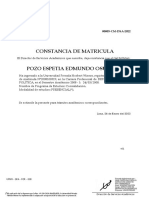 Constancia de Primera Matricula