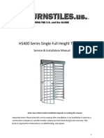 HS400 Series Single Full Height Turnstile: Service & Installation Manual